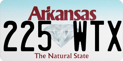 AR license plate 225WTX