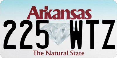 AR license plate 225WTZ