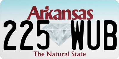 AR license plate 225WUB