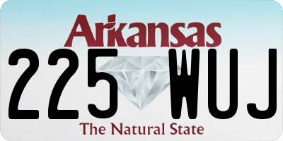 AR license plate 225WUJ