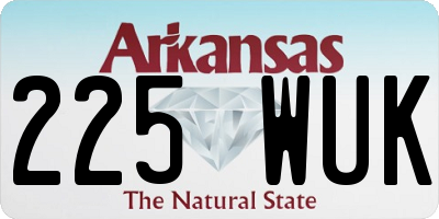 AR license plate 225WUK