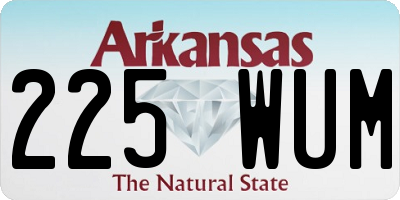 AR license plate 225WUM
