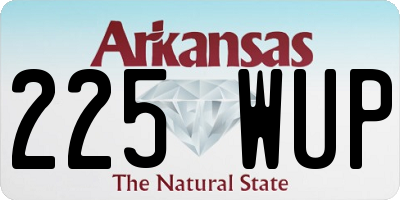 AR license plate 225WUP