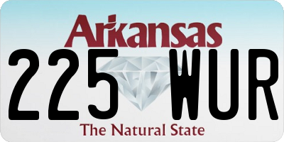 AR license plate 225WUR
