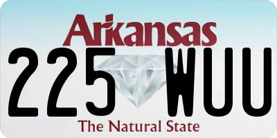 AR license plate 225WUU