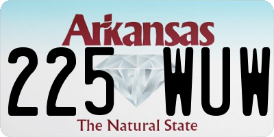 AR license plate 225WUW