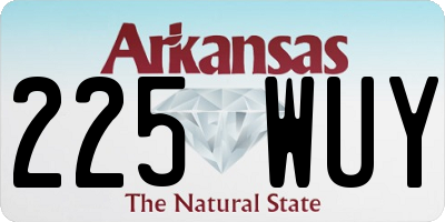 AR license plate 225WUY