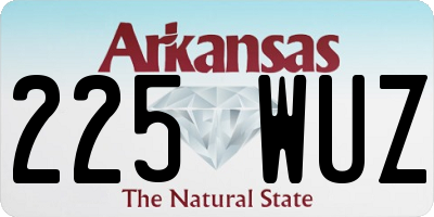 AR license plate 225WUZ