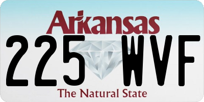AR license plate 225WVF