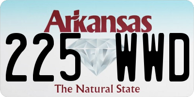 AR license plate 225WWD