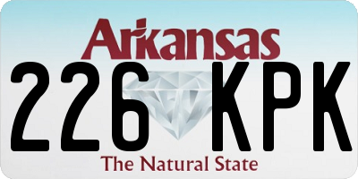 AR license plate 226KPK