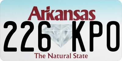 AR license plate 226KPO