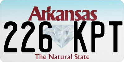 AR license plate 226KPT