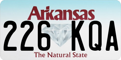 AR license plate 226KQA