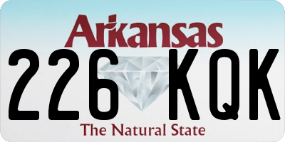 AR license plate 226KQK