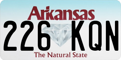 AR license plate 226KQN