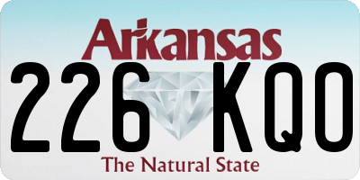 AR license plate 226KQO