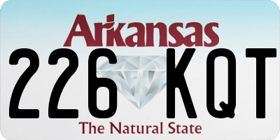 AR license plate 226KQT