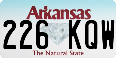 AR license plate 226KQW