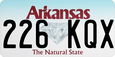 AR license plate 226KQX