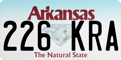 AR license plate 226KRA