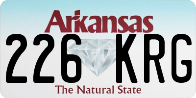 AR license plate 226KRG