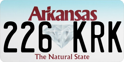 AR license plate 226KRK