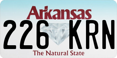 AR license plate 226KRN