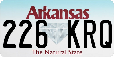 AR license plate 226KRQ