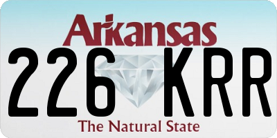 AR license plate 226KRR