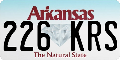AR license plate 226KRS