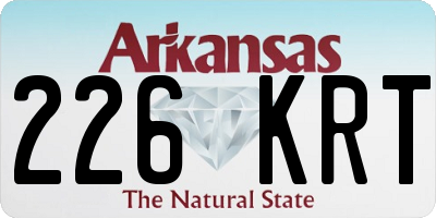 AR license plate 226KRT