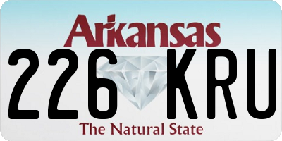 AR license plate 226KRU