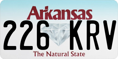 AR license plate 226KRV