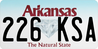 AR license plate 226KSA