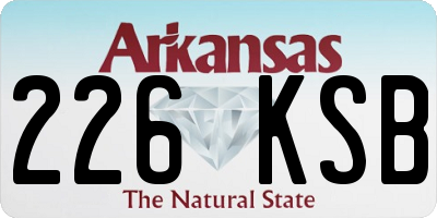 AR license plate 226KSB
