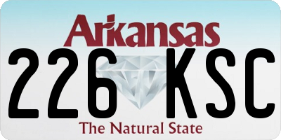 AR license plate 226KSC