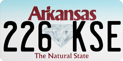 AR license plate 226KSE