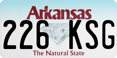 AR license plate 226KSG