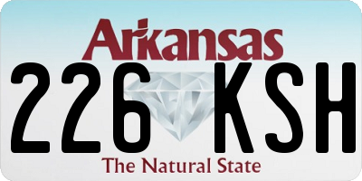 AR license plate 226KSH