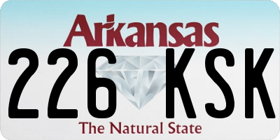 AR license plate 226KSK