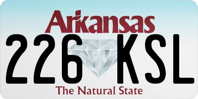 AR license plate 226KSL