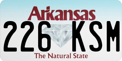 AR license plate 226KSM