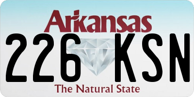 AR license plate 226KSN