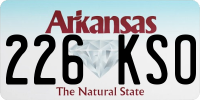 AR license plate 226KSO