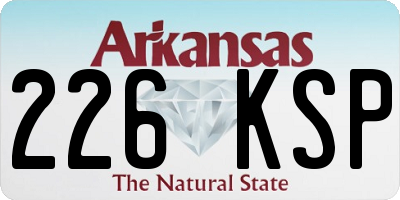 AR license plate 226KSP