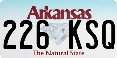 AR license plate 226KSQ