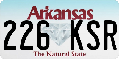 AR license plate 226KSR