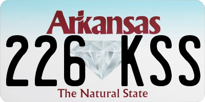 AR license plate 226KSS