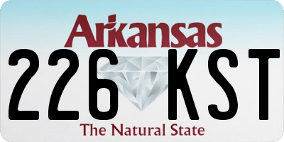 AR license plate 226KST